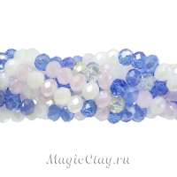 Бусины рондели Микс Гармония 6х5мм, 1нить (~85шт)