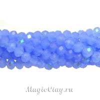 Бусины рондели Голубая Дымка 6х5мм, 1нить (~85шт)
