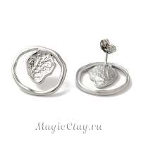 Швензы гвоздики Круг Модерн 18х20мм, сталь, 1пара