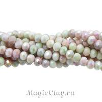 Бусины рондели Микс Палитра 6х5мм, 1нить (~85шт)