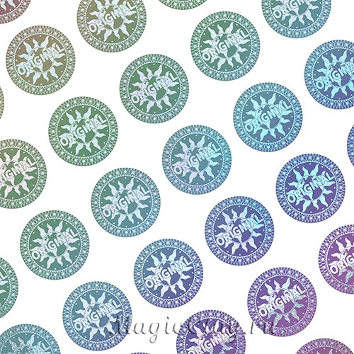 Наклейки голография Оригинал 20мм, 1лист (49шт)