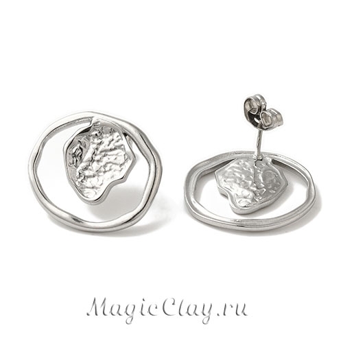Швензы гвоздики Круг Модерн 18х20мм, сталь, 1пара