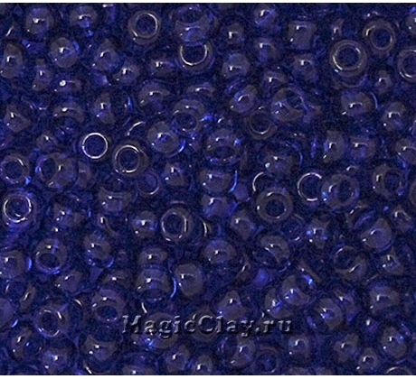 Бисер чешский 10/0 Прозрачный, 60300 Navy Blue, 50гр