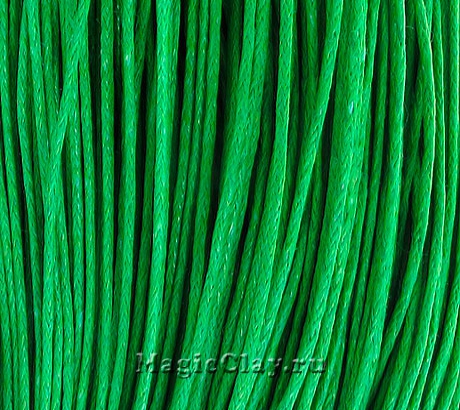 Шнур вощеный 1мм Зелёный Хвойный, 1 связка (~70метров)