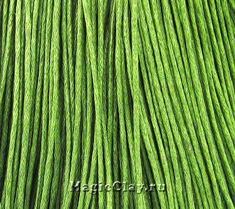 Шнур вощеный 1мм Зеленый, 1 связка (~70метров)