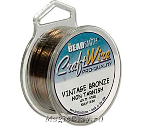 Проволока Craft Wire BeadSmith 0,6мм, цвет бронза