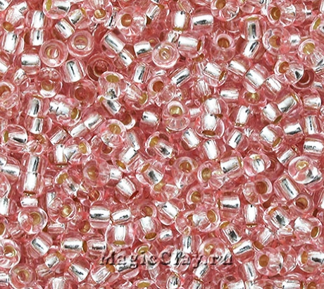 Бисер чешский 10/0 Кристалл, 78291 Pink, 41гр