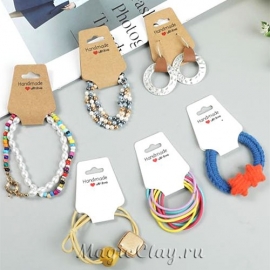 Бирки для украшений, цвет Белый 120х45см, 1уп (50шт)