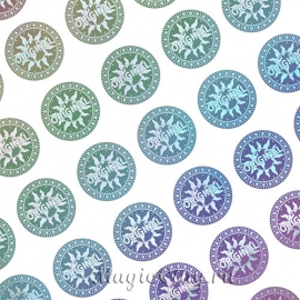 Наклейки голография Оригинал 20мм, 1лист (49шт)