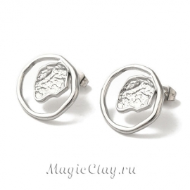 Швензы гвоздики Круг Модерн 18х20мм, сталь, 1пара