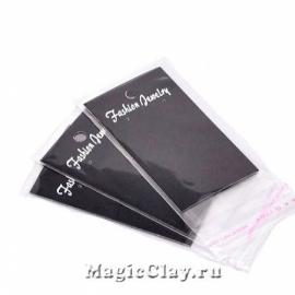 Карточки для упаковки серег, цвет Черный 9х5см, 10 шт