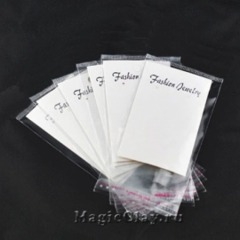 Карточки для упаковки серег, цвет Белый 8х5см, 10 шт