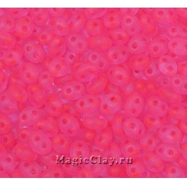 Бисер чешский Twin Кристалл, 38398 matt Fluorescent Cranberry