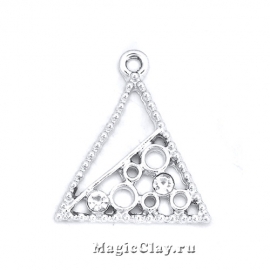 Подвеска Фантазия 22х19мм, цвет серебро, 1шт