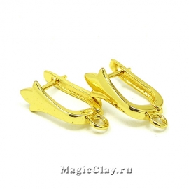 Швензы Флер Де Лис 19х11мм, цвет золото, 1пара