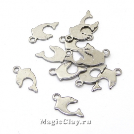 Подвеска Дельфин 13х6мм, сталь, 20шт