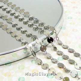 Цепочка Фантазия звенья 6мм, цвет платина, 80см