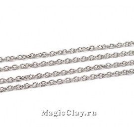 Цепочка Якорная 2x1,5мм, спаяны, сталь, 1м
