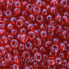 Бисер чешский 10/0 Прозрачный, 90090 Siam Ruby, 41гр