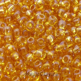 Бисер чешский 8/0 Прозрачный, 10070 Medium Topaz, 41гр