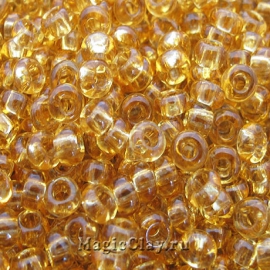 Бисер чешский 10/0 Прозрачный, 10020 Light Topaz, 41гр