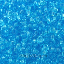 Бисер чешский 8/0 Прозрачный, 60010 Light Aquamarine, 41гр