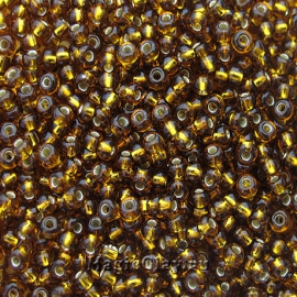 Бисер чешский 8/0 Прозрачный, 17090 Dark Topaz, 41гр