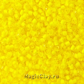 Бисер чешский 10/0 Прозрачный, 85016 Yellow Lined, 41гр
