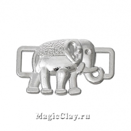 Коннектор Слон 31х17мм, цвет серебро, 1шт