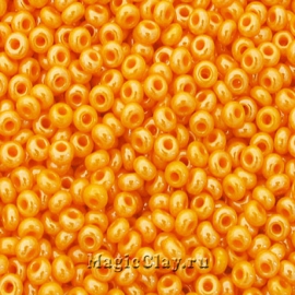 Бисер чешский 10/0 Непрозрачный, 98110 Orange, 41гр