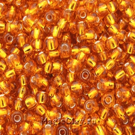 Бисер чешский 11/0 Прозрачный, 97000 Orange, 41гр