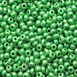 Бисер чешский 10/0 Непрозрачный, 58250 Medium Green, 41гр