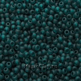 Бисер чешский 10/0 Прозрачный, 50710matt Teal Green, 41гр