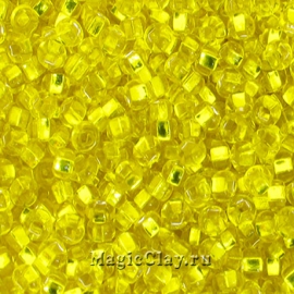 Бисер чешский 11/0 Прозрачный, 87010 Yellow, 41гр
