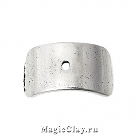 Рондели Родос 16х8мм, цвет серебро, 1шт