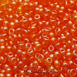 Бисер чешский 10/0 Прозрачный, 96000 Orange, 41гр