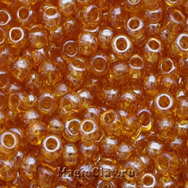 Бисер чешский 8/0 Прозрачный, 16050 Medium Topaz, 41гр