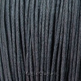 Шнур вощеный 1,5мм Серый, 1 связка (~70метров)