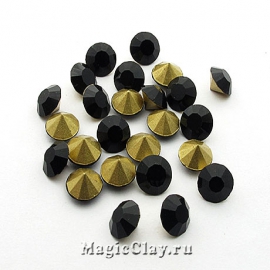 Стразы конусные SS28 (6-6,2мм), цвет Черный, 1уп (~50шт)