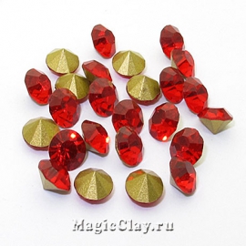 Стразы конусные SS28 (6-6,2мм), цвет Красный, 1уп (~50шт)