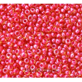 Бисер чешский 10/0 Прозрачный, 11396 Red Lined Topaz, 41гр