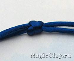 Браслет из бусин с узелками | Скользящий узел для браслета | Как сделать браслет из ниток и бусин